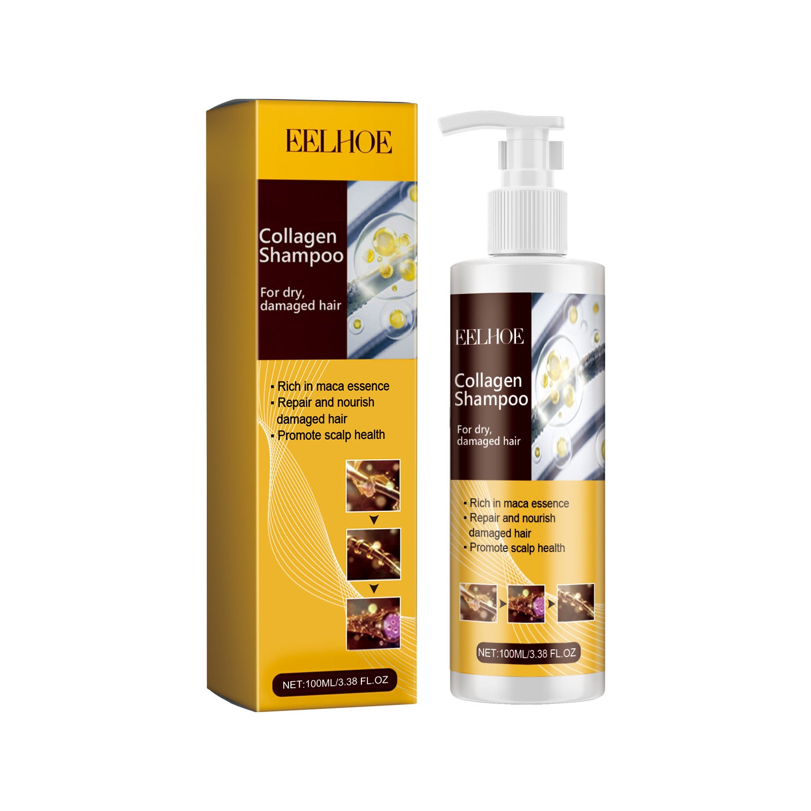 Collagen Shampoo Repair Damaged Hair Reduction