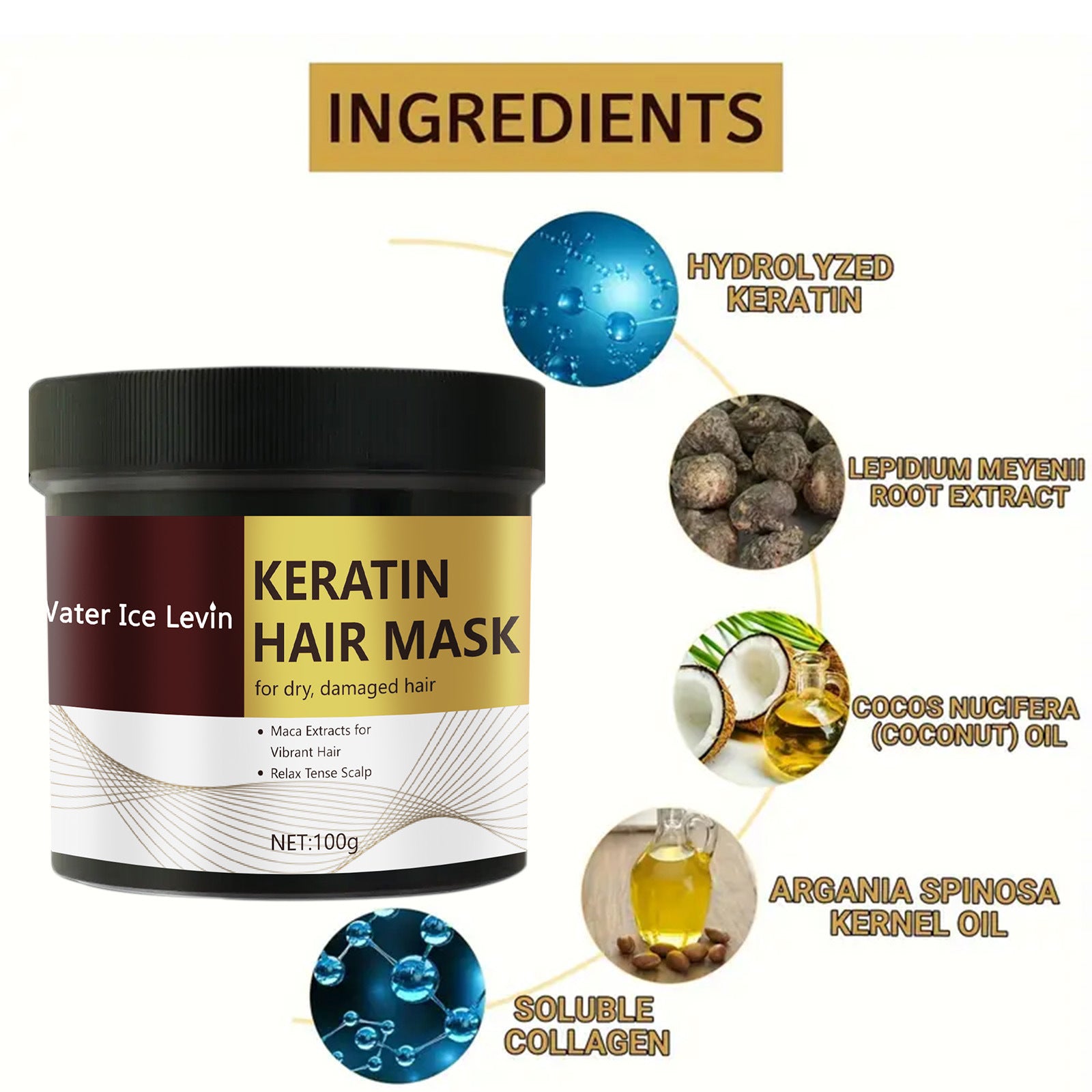 Repair Hair Mask Damaged Hair Anti-drying Split Knot Anti-hair Loss
