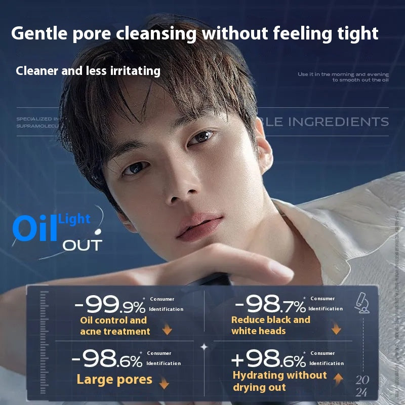 Men's Special Oil Control Blackhead Removing Acne Facial Cleanser