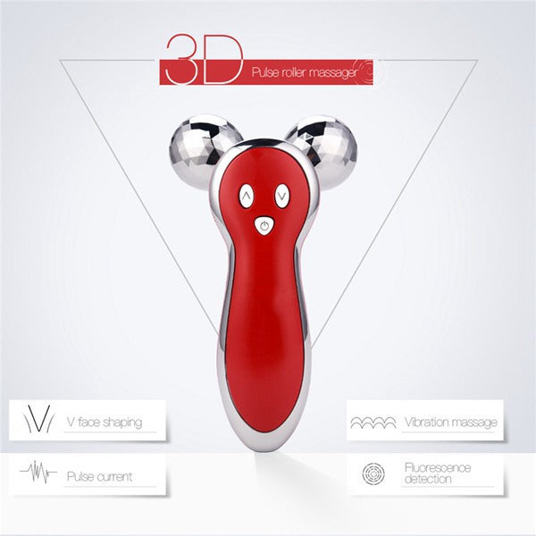 Face Instrument Vibration Acupuncture Massage Instrument Electric Roller Thin