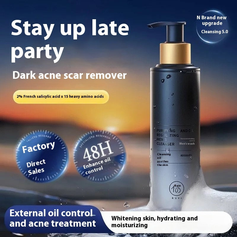 Men's Special Oil Control Blackhead Removing Acne Facial Cleanser